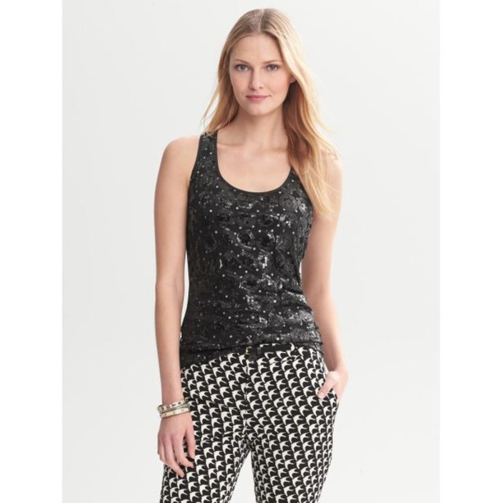Banana Republic sequin tank top